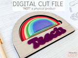 Rainbow Sticky Note Pad For Teachers, Office Decor, Desk Organizer, Notes Holder SVG