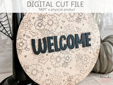 Digital SVG Download - Halloween Floral Spiderweb  - Digital Laser Cut File