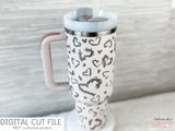 Cheetah Heart Pattern, Ready to Engrave Tumbler Pattern, Digital Download, SVG, Valentine's Day, Mother's Day