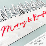 SVG Christmas Stocking Holder Digital Download Holiday Decor Laser Cut File