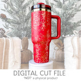 Poinsettia Tumbler Pattern, Ready to Engrave Tumbler Pattern, Digital Download, SVG, Christmas, Holiday, Full Wrap
