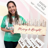 SVG Christmas Stocking Holder Digital Download Holiday Decor Laser Cut File