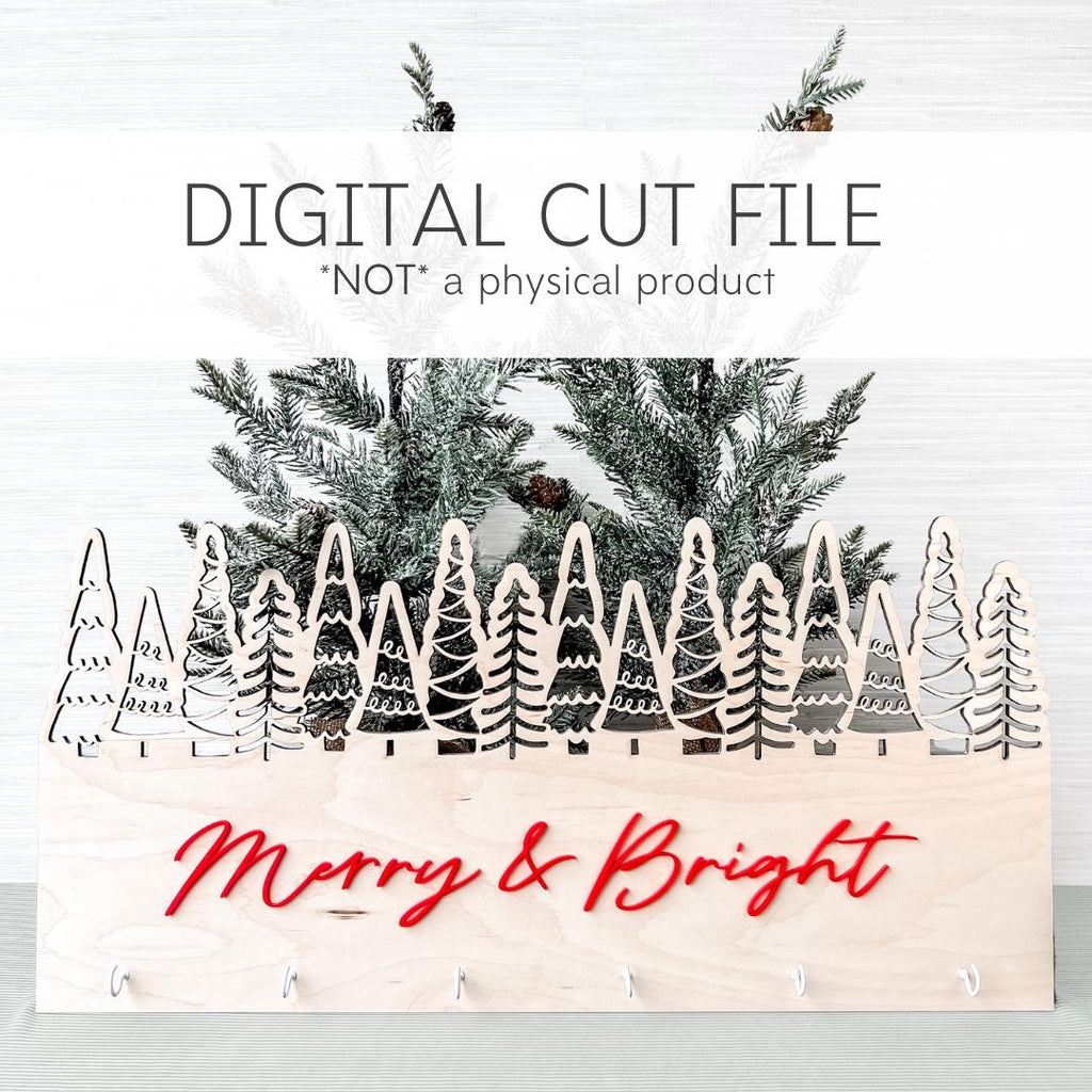 SVG Christmas Stocking Holder Digital Download Holiday Decor Laser Cut File