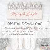 SVG Christmas Stocking Holder Digital Download Holiday Decor Laser Cut File