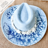 Hydrangea Brim Hat File – Elegant Floral Design | Laser Hat Burning Design, Hat Laser Engraving Template, Digital Download SVG