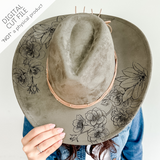 Southern Grace Brim 2 Parts - SVG Laser Engrave File