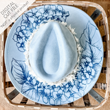 Hydrangea Brim Hat File – Elegant Floral Design | Laser Hat Burning Design, Hat Laser Engraving Template, Digital Download SVG