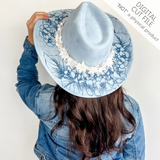 Hydrangea Brim Hat File – Elegant Floral Design | Laser Hat Burning Design, Hat Laser Engraving Template, Digital Download SVG