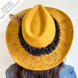 Dia De Los Muertos Brim - SVG Laser Engrave File