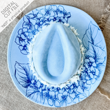 Hydrangea Brim Hat File – Elegant Floral Design | Laser Hat Burning Design, Hat Laser Engraving Template, Digital Download SVG
