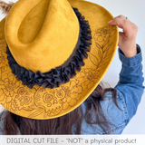Dia De Los Muertos Brim - SVG Laser Engrave File