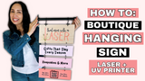 Boutique Hanging Sign Blanks – SVG File for Laser Cutting