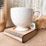 Book Coaster | Hidden Cork Mug Coaster | Laser Cut Book Lover Gift | Coffee Bar Decor | Teacher Gift | Fall, Halloween & Christmas Book Coasters