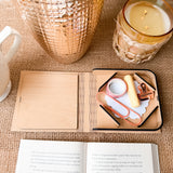 Book Coaster | Hidden Cork Mug Coaster | Laser Cut Book Lover Gift | Coffee Bar Decor | Teacher Gift | Fall, Halloween & Christmas Book Coasters