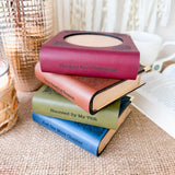 Book Coaster | Hidden Cork Mug Coaster | Laser Cut Book Lover Gift | Coffee Bar Decor | Teacher Gift | Fall, Halloween & Christmas Book Coasters