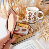 Book Coaster | Hidden Cork Mug Coaster | Laser Cut Book Lover Gift | Coffee Bar Decor | Teacher Gift | Fall, Halloween & Christmas Book Coasters