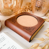 Book Coaster | Hidden Cork Mug Coaster | Laser Cut Book Lover Gift | Coffee Bar Decor | Teacher Gift | Fall, Halloween & Christmas Book Coasters