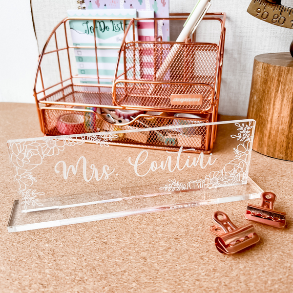 Desk Name Sign – That Mom With A Laser