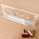 Desk Name Sign